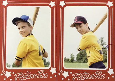 “Future Pros” Michael Young and Adrian Todd Zuniga met on a Little League baseball bench.