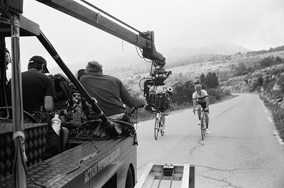 Shooting a scene from <i>The Climb</i>.