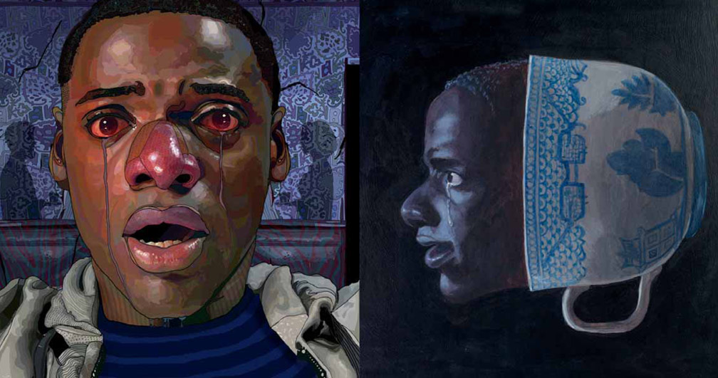 Art by Shawn Perkins (left), Edgar M. Mojica (right)